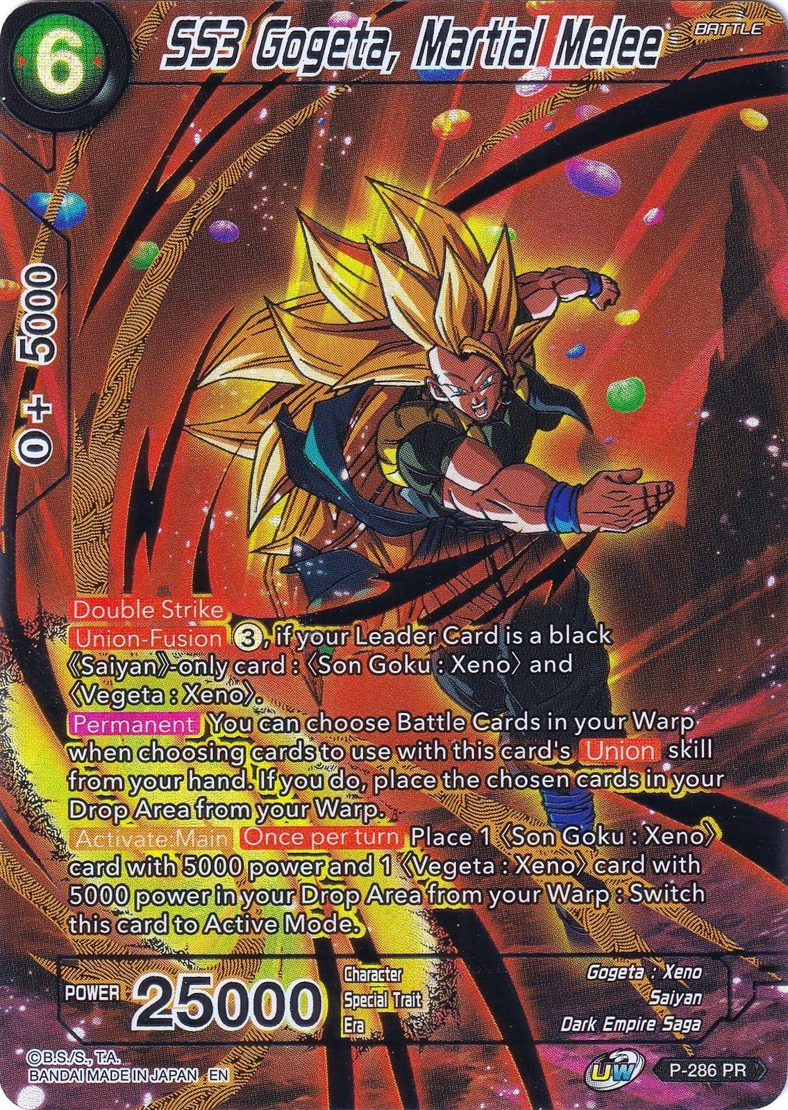 SS3 Gogeta, Martial Melee [Foil] P-286 Dragon Ball Super Collector's Selection Vol.2