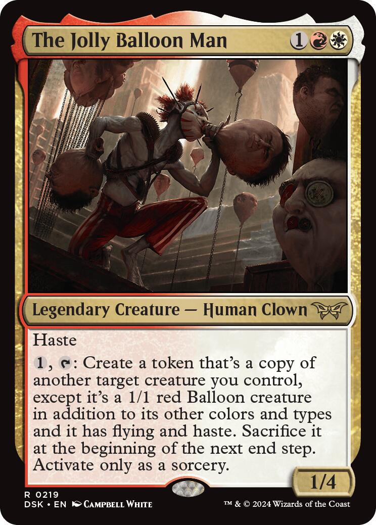 The Jolly Balloon Man [Foil] #219 Magic Duskmourn: House of Horror