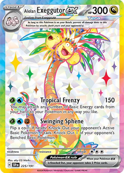 Prix de Alolan Exeggutor ex #225 | Pokemon Surging Sparks | Cartes de ...