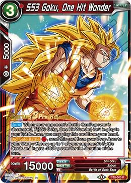 SS3 Goku, One Hit Wonder BT8-003_PR Dragon Ball Super Malicious Machinations: Pre-Release Promos