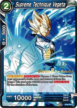 Supreme Technique Vegeta BT8-029_PR Dragon Ball Super Malicious Machinations: Pre-Release Promos