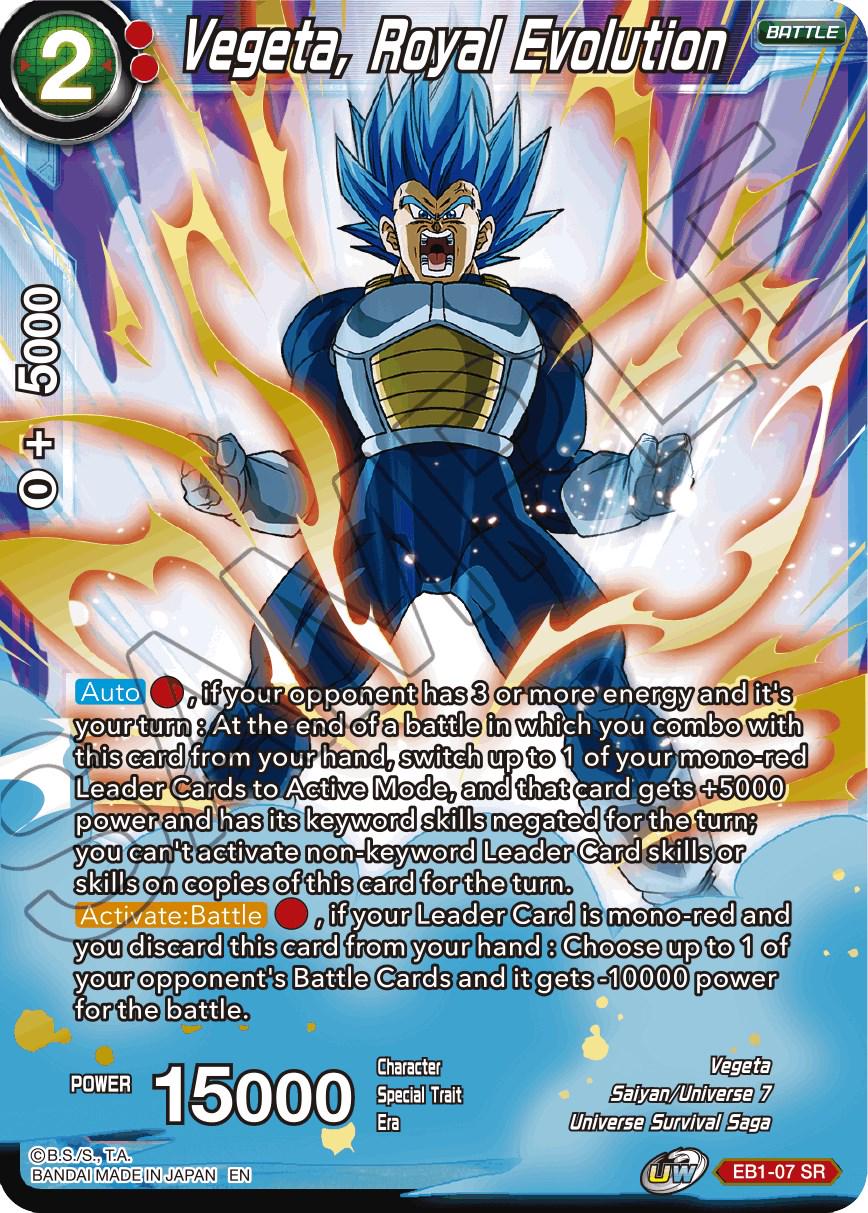 Vegeta, Royal Evolution EB1-07 Dragon Ball Super Battle Evolution Booster