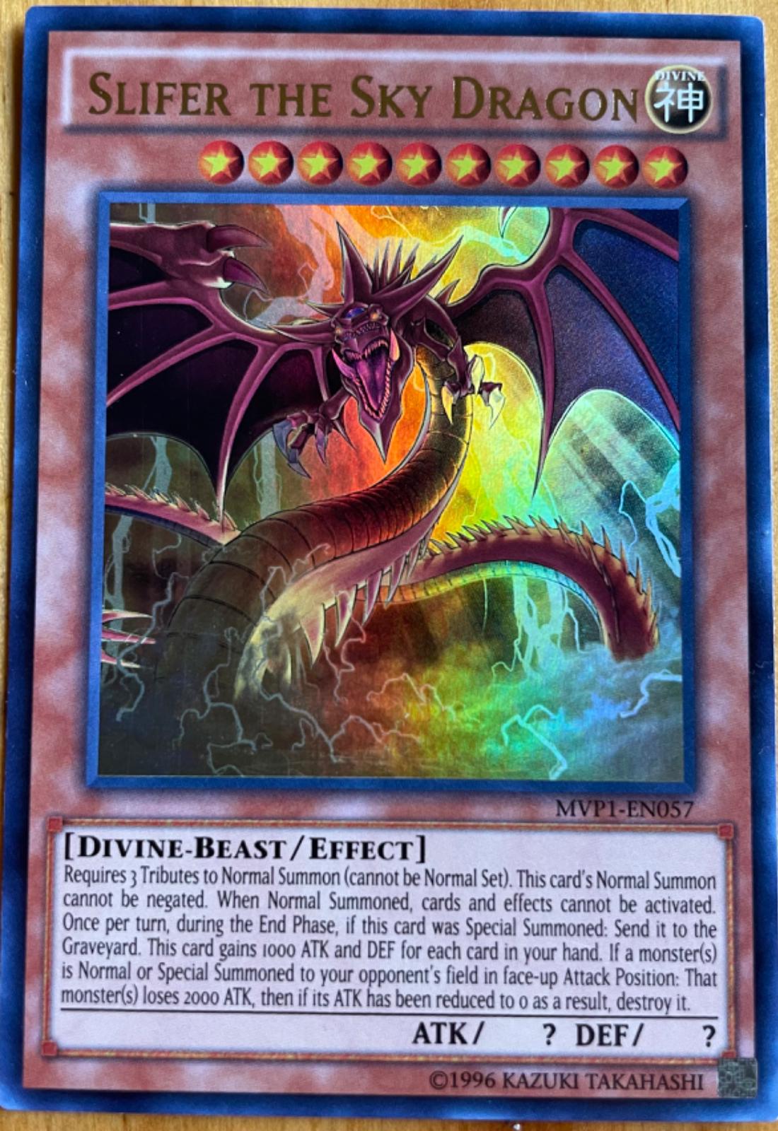 Slifer The Sky Dragon MVP1-EN057 YuGiOh The Dark Side of Dimensions Movie Pack