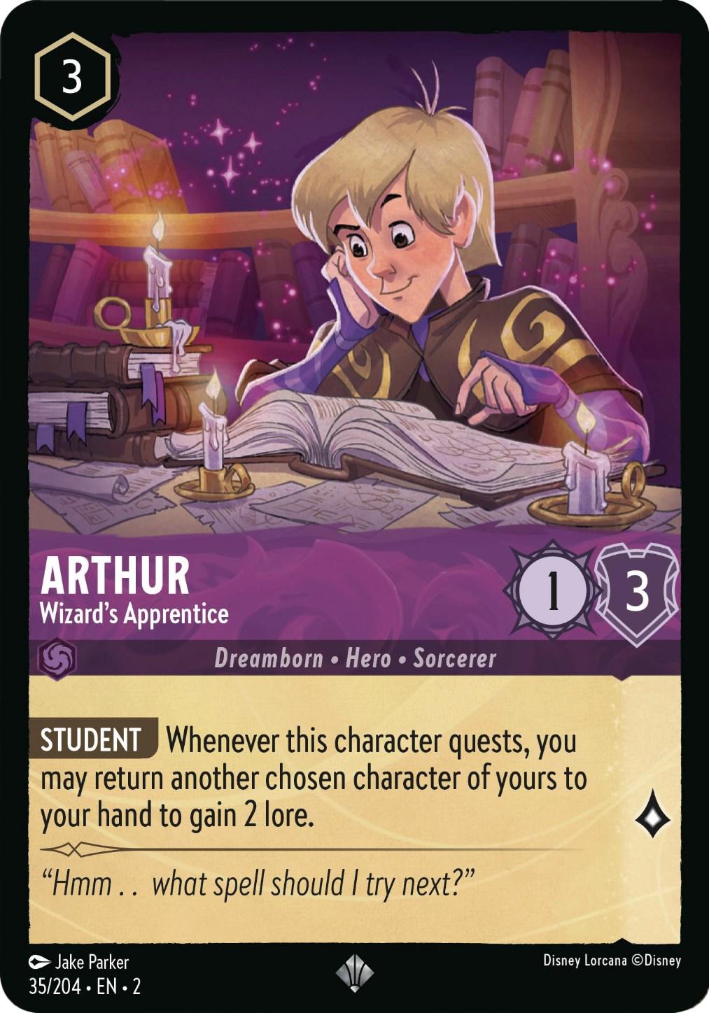 Arthur - Wizard's Apprentice #35 Lorcana Rise of the Floodborn