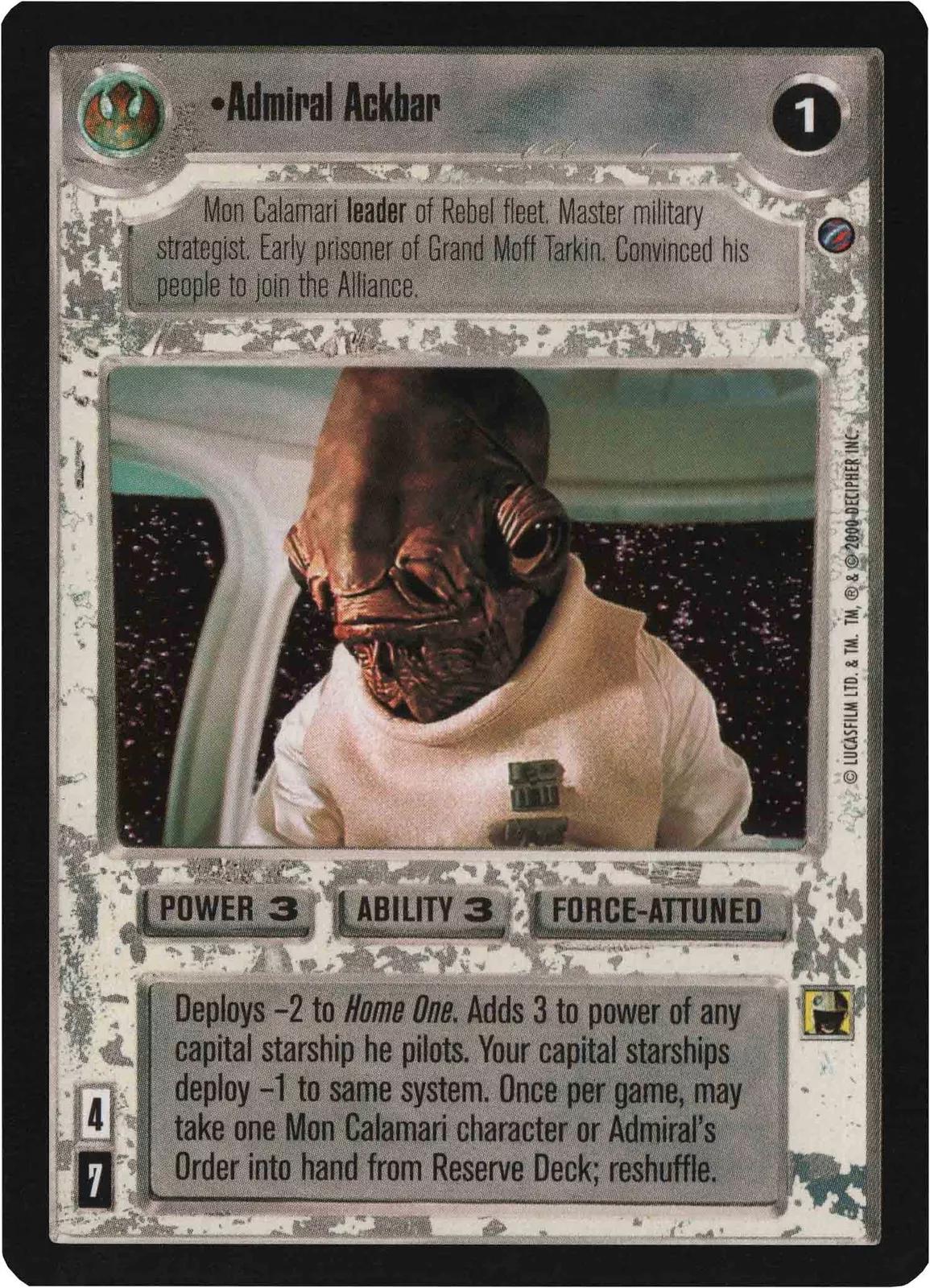 Admiral Ackbar [Limited] Star Wars CCG Death Star II