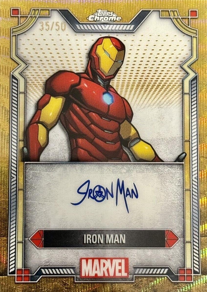 Iron Man [Gold Wave] #MI-3 Marvel 2024 Topps Chrome Character Autograph