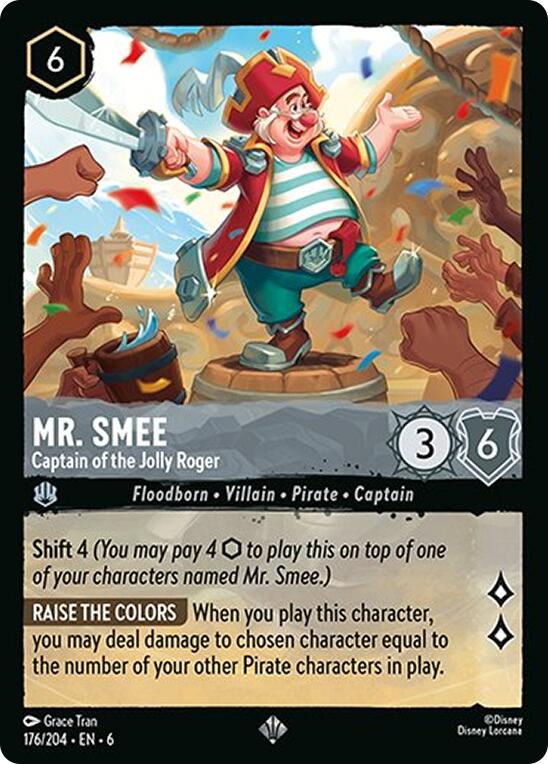 Mr. Smee - Captain of the Jolly Roger #176 Lorcana Azurite Sea