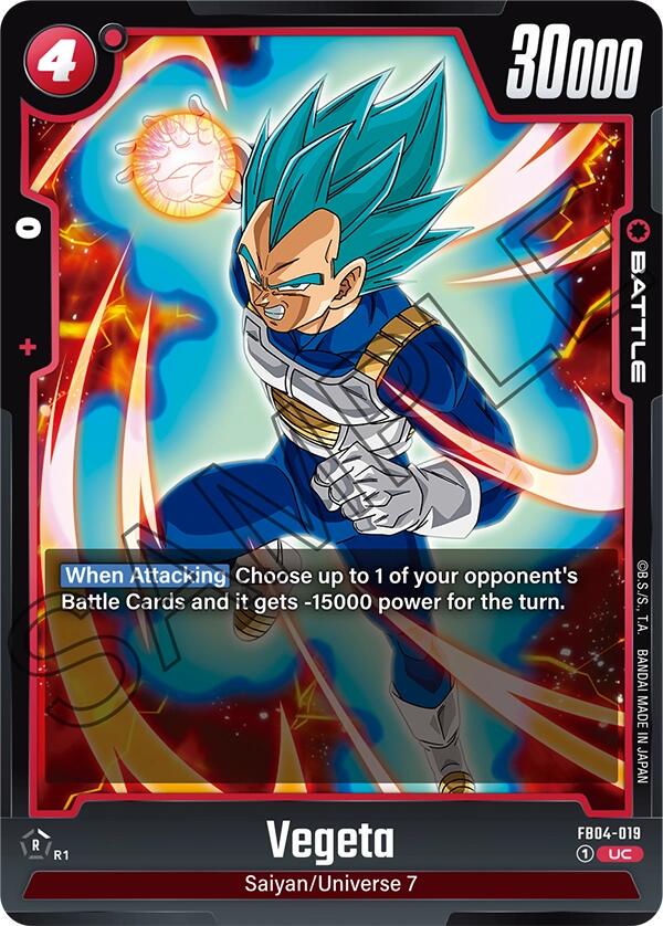 Vegeta - FB04-019 FB04-019 Dragon Ball Fusion World Ultra Limit