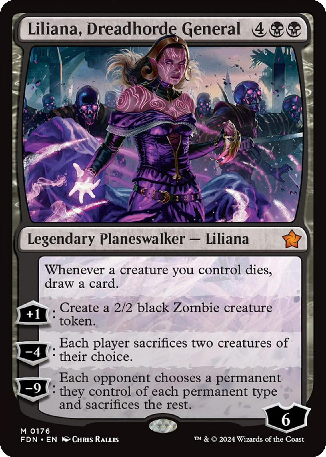 Liliana, Dreadhorde General #176 Magic Foundations