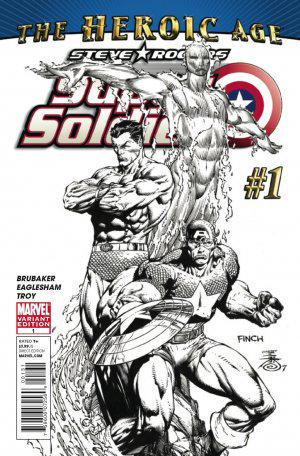 Steve Rogers: Super-Soldier [Finch Black & White] #1 (2010) Comic Books Steve Rogers: Super-Soldier