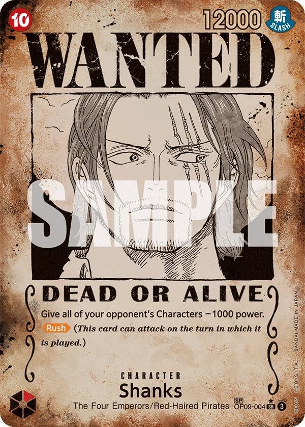 Shanks [Wanted Poster Foil] OP09-004 One Piece Emperors in the New World