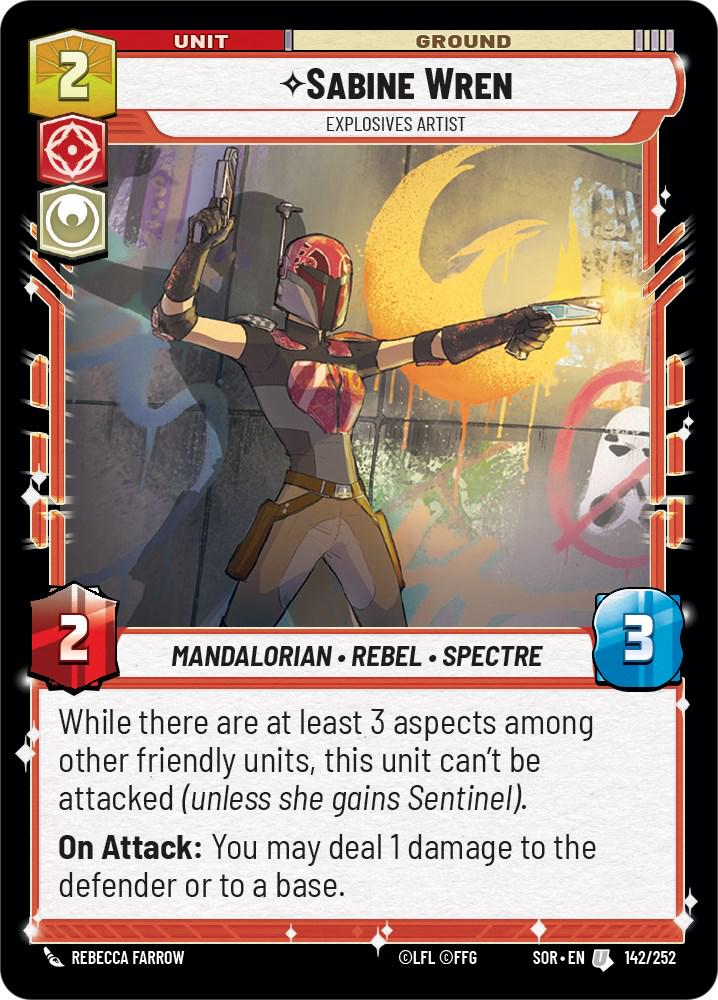 Sabine Wren [Foil] #142 Star Wars Unlimited: Spark of Rebellion