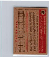 Back | Ed Mathews [1952] Baseball Cards 2001 Topps Archives Reprint