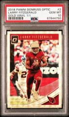 Larry Fitzgerald [Gold] #2 Football Cards 2018 Donruss Optic Prices