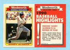Sandy Alomar Baseball Cards 1990 Woolworth Prices