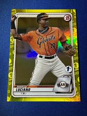 Marco Luciano [Yellow Foil] #BFE-103 Baseball Cards 2020 Bowman 1st Edition Prices