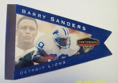 Barry Sanders [Blue] #35 Football Cards 1998 Playoff Contenders Pennants Prices