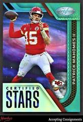 Patrick Mahomes II [Teal] Football Cards 2022 Panini Certified Stars Prices
