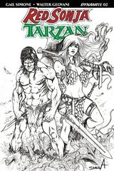 Red Sonja / Tarzan [Davila Black White] #2 (2018) Comic Books Red Sonja / Tarzan Prices