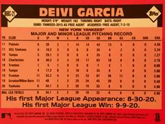Rear | Deivi Garcia Baseball Cards 2021 Topps Chrome 1986