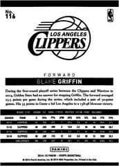 Back Of Card | Blake Griffin Basketball Cards 2014 Panini Hoops