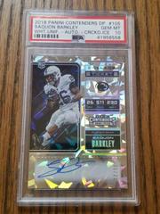 Saquon Barkley [Cracked Ice Autograph] Football Cards 2018 Panini Contenders Draft Picks Prices
