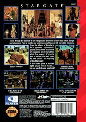 Back Cover | Stargate Sega Genesis