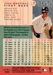Rear | Tino Martinez Baseball Cards 2002 Ultra