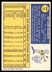 Back | Ray Washburn Baseball Cards 1970 Topps