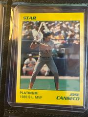 Jose Canseco [1985 S. L. MVP] #95 Baseball Cards 1990 Star Platinum Edition Prices