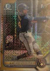 Jackson Chourio [Gold Refractor Mega Box Mojo] #BCP-79 Baseball Cards 2022 Bowman Chrome Prospects Prices