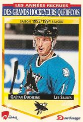 Gaetan Duchesne #40 Hockey Cards 1993 Score Durivage Prices