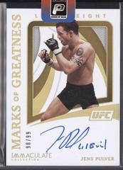 Jens Pulver Ufc Cards 2021 Panini Immaculate UFC Marks of Greatness Autographs Prices