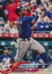 Ronald Acuna Jr. [At Bat in Blue Jersey] Baseball Cards 2018 Topps Update Prices