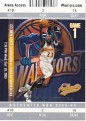 Jason Richardson #63 Basketball Cards 2003 Fleer Authentix Prices