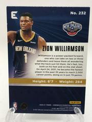 Back Of Card | Zion Williamson Basketball Cards 2020 Panini Chronicles