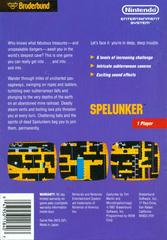 Spelunker - Back | Spelunker [5 Screw] NES