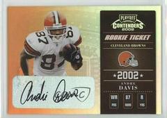 Andre Davis [Autograph] #105 Football Cards 2002 Playoff Contenders Prices