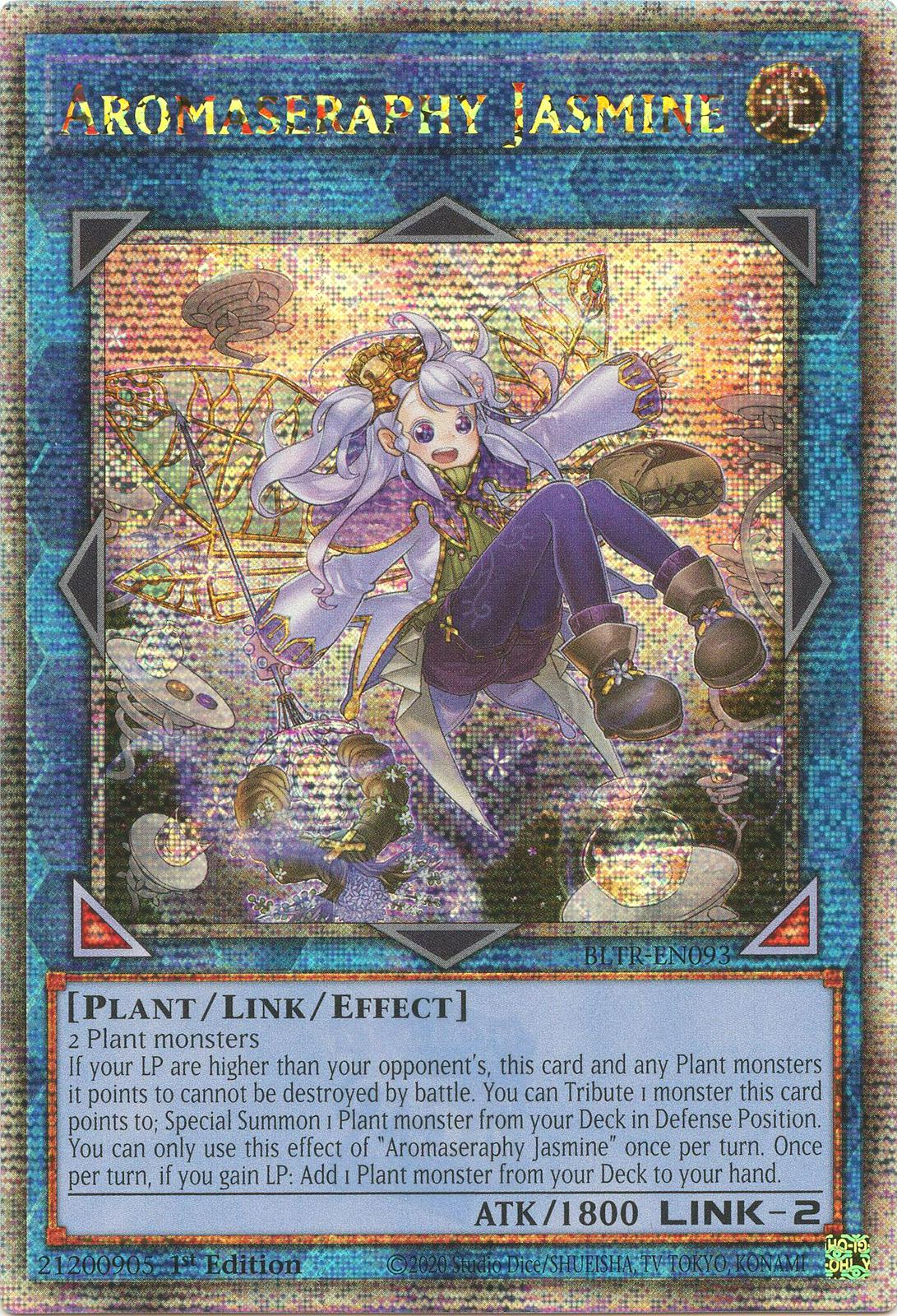 Aromaseraphy Jasmine [Quarter Century Secret Rare] BLTR-EN093 YuGiOh Battles of Legend: Terminal Revenge