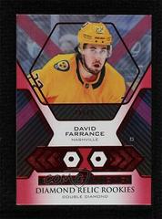 David Farrance [Ruby Double] Hockey Cards 2021 Upper Deck Black Diamond Rookie Relic Prices