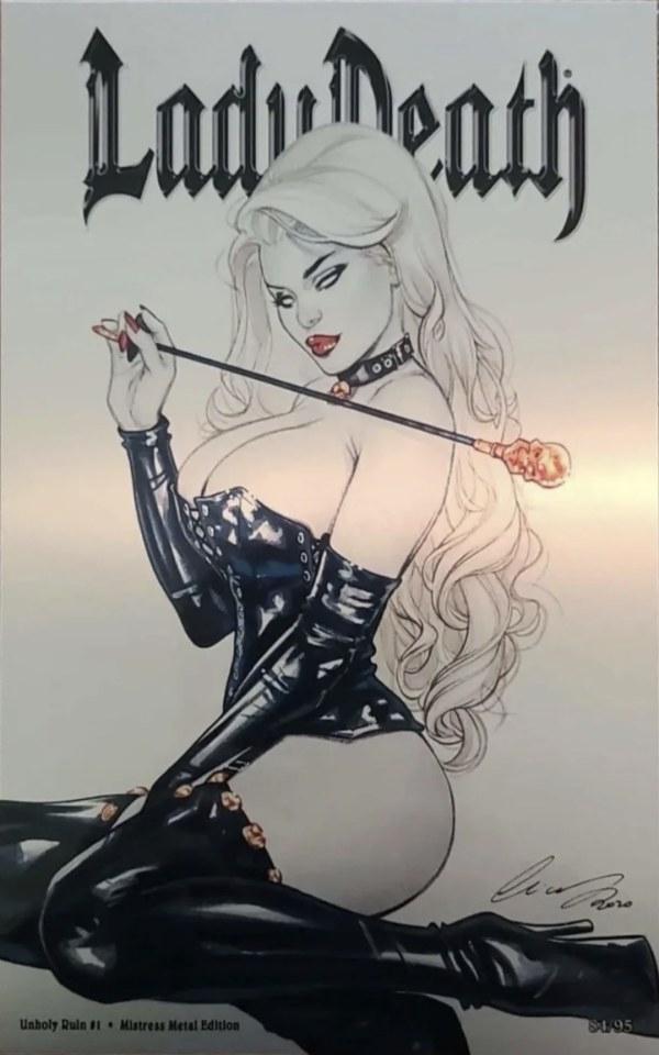 Lady Death: Unholy Ruin [Chatzoudis Mistress Metal] #1 (2018) Comic Books Lady Death: Unholy Ruin