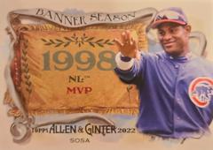 Sammy Sosa #BS-20 Baseball Cards 2022 Topps Allen & Ginter Banner Seasons Prices