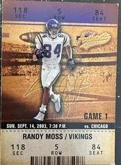Randy Moss #51 Football Cards 2003 Fleer Authentix Prices