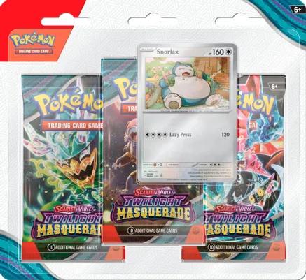 3 Pack Blister [Snorlax] Pokemon Twilight Masquerade