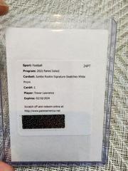 Trevor Lawrence [White] #JRS-TLR Football Cards 2021 Panini Select Jumbo Rookie Signature Swatches Prices