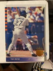 Error Card.  | Tony Gwynn [Error Photo Is Tracy Sanders] Baseball Cards 1993 SP