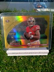 Trey Lance [Gold] #BTN-TLA Football Cards 2021 Panini Playoff Behind the Numbers Prices