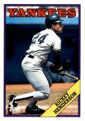 Rickey Henderson Baseball Cards 1988 Topps Prices