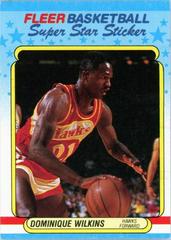 Dominique Wilkins #11 Basketball Cards 1988 Fleer Sticker Prices
