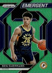 Ben Sheppard [Green Prizm] #14 Basketball Cards 2023 Panini Prizm Emergent Prices